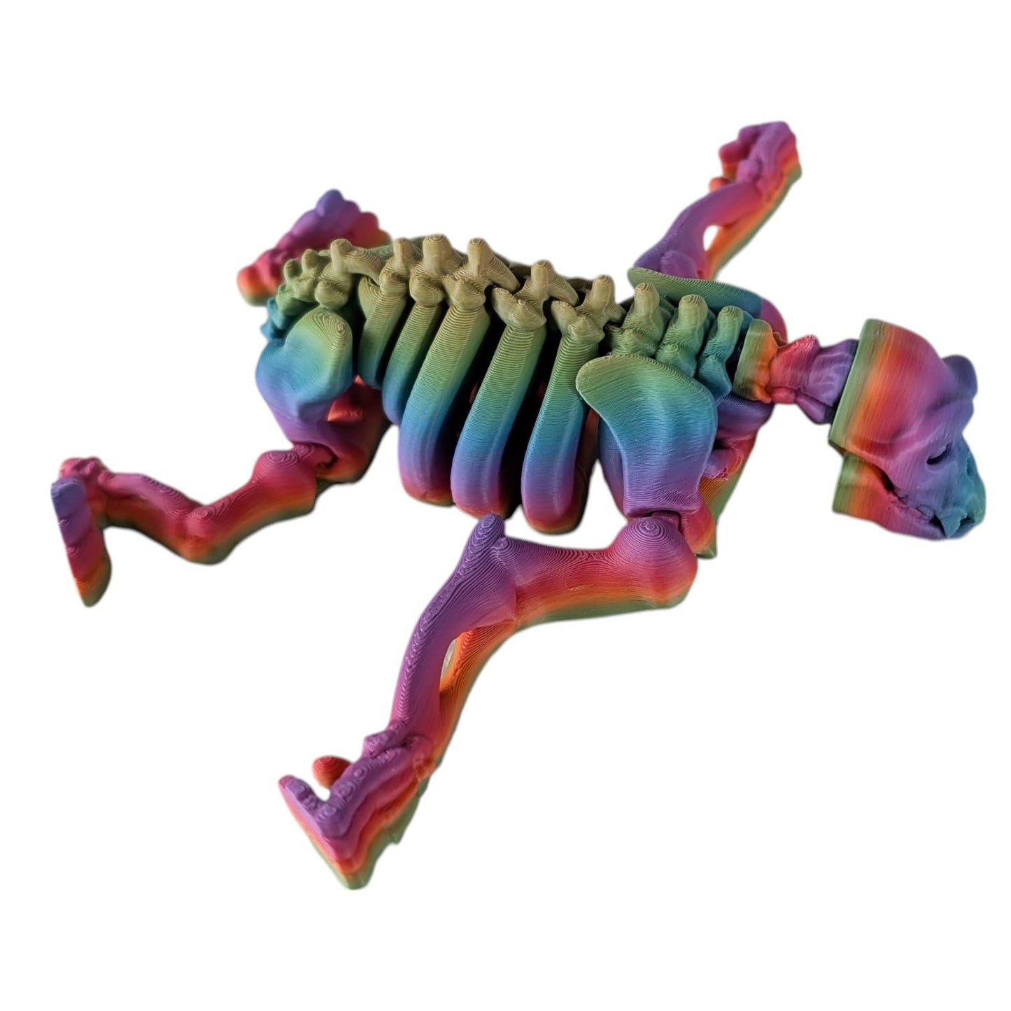 Skeleton Chimp Figurine – Articulated Primate Desk Fidget – Gothic Collectible & Stress Relief – 3D Printed in Canada