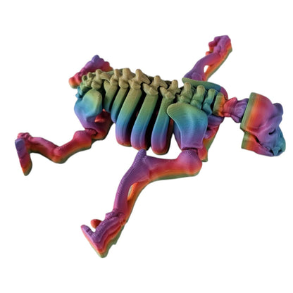 Skeleton Chimp Figurine – Articulated Primate Desk Fidget – Gothic Collectible & Stress Relief – 3D Printed in Canada