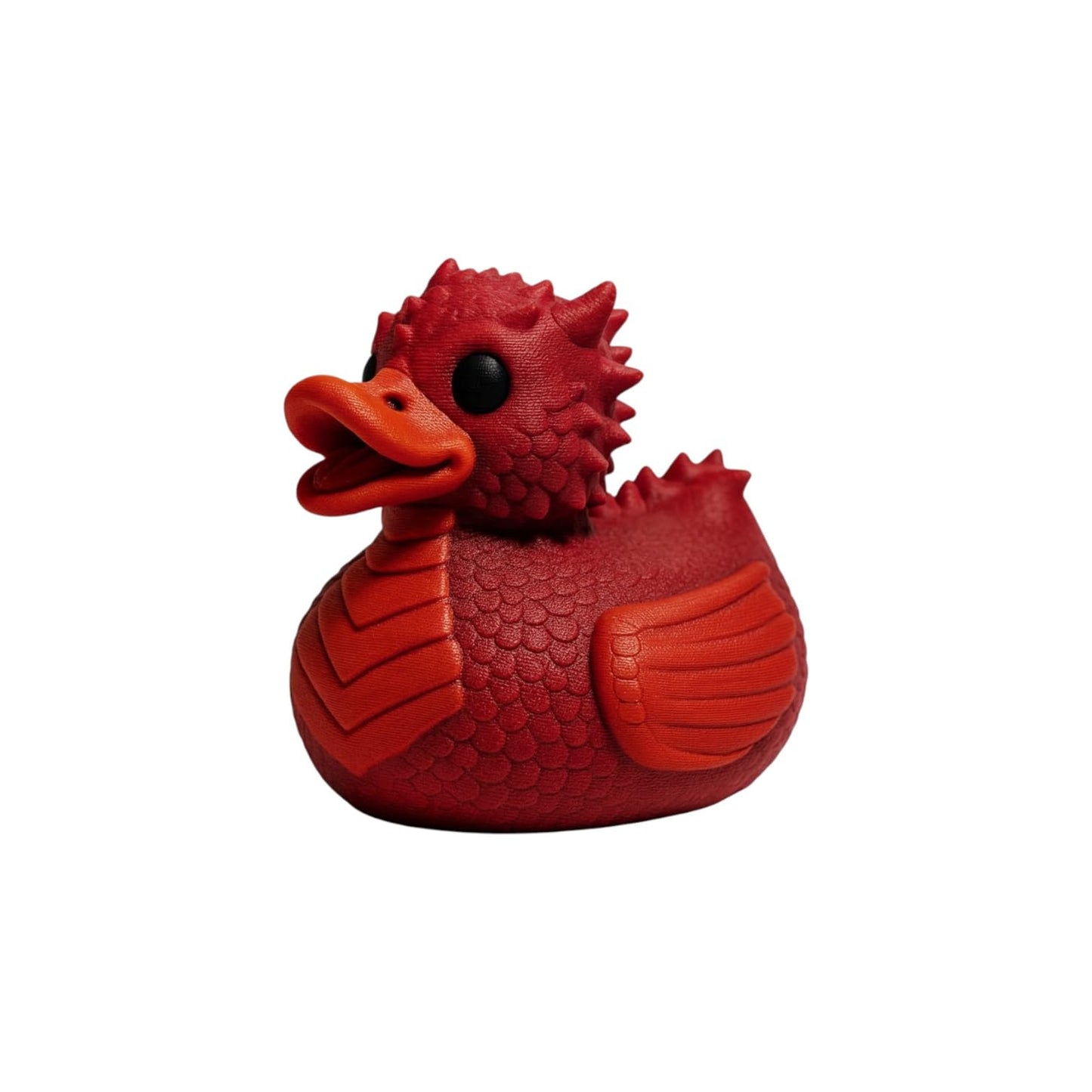 Dragon Duck Figurine – Duck-Dragon Mash‑Up – Fantasy Animal Hybrid Collectible – Red Mythical Duck Gift for Shelf, Desk or Display for Teens & Adults – 3D Printed in Canada