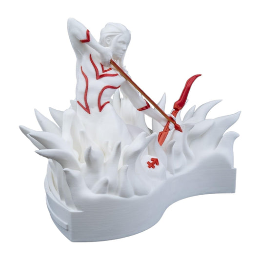 Sagittarius Zodiac Archer Figurine – Elegant 3D Printed Sculpture with Bow and Flowing Base for Astrology Lovers & Fantasy Fans – 3D Printed in Canada