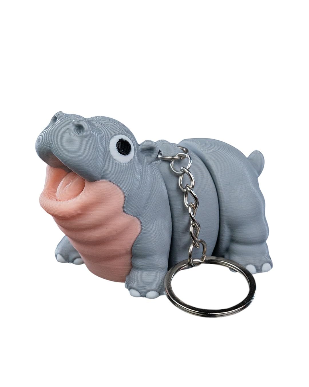 Merry Baby Hippo Figurine – Cute Desk Buddy, Animal Collectible, and Fidget Display Toy – 3D Printed in Canada