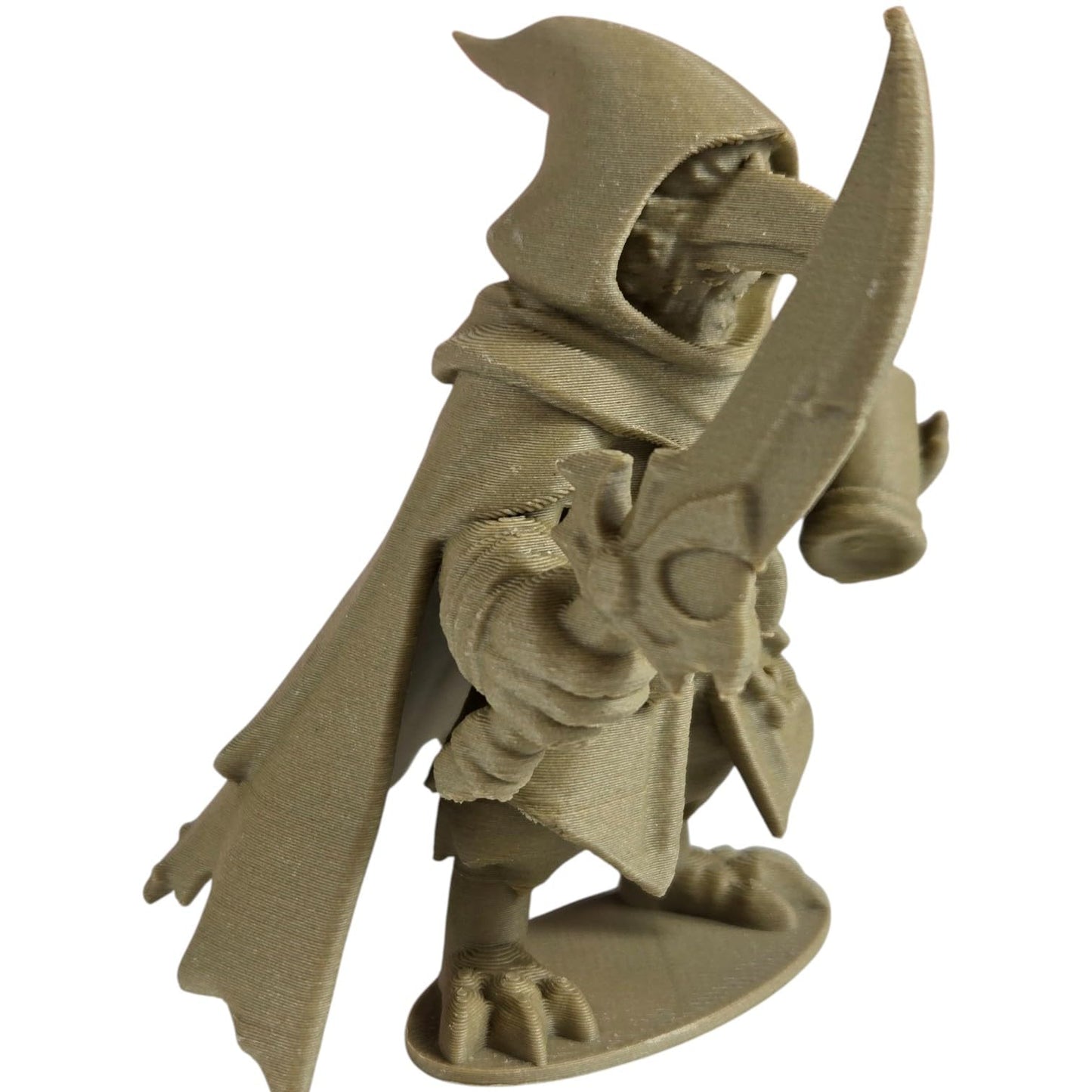 The Cursed Crow Owl Figurine – Dark Fantasy Owl Plague Doctor with Potion & Blade – Owls & Dragons Collection – Paintable Gothic Sculpture – 3D Printed in Canada