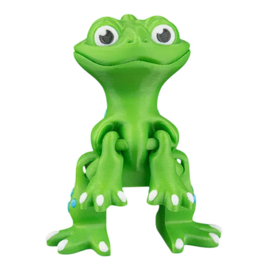 Gecko Lizard Figurine – Articulated Desk Fidget & Colorful Reptile Decor for Lizard Lovers – Jurassic Joy Collection – 3D Printed in Canada