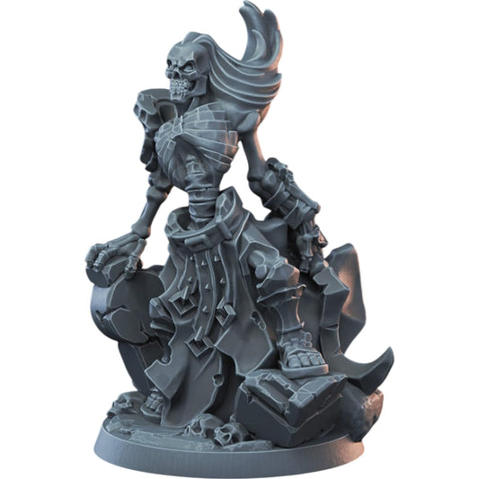 Skeleton Scythe Wraith – Undead Reaper Miniature for Fantasy Tabletop RPG & Wargaming Armies – 3D Printed in Canada (PLA)