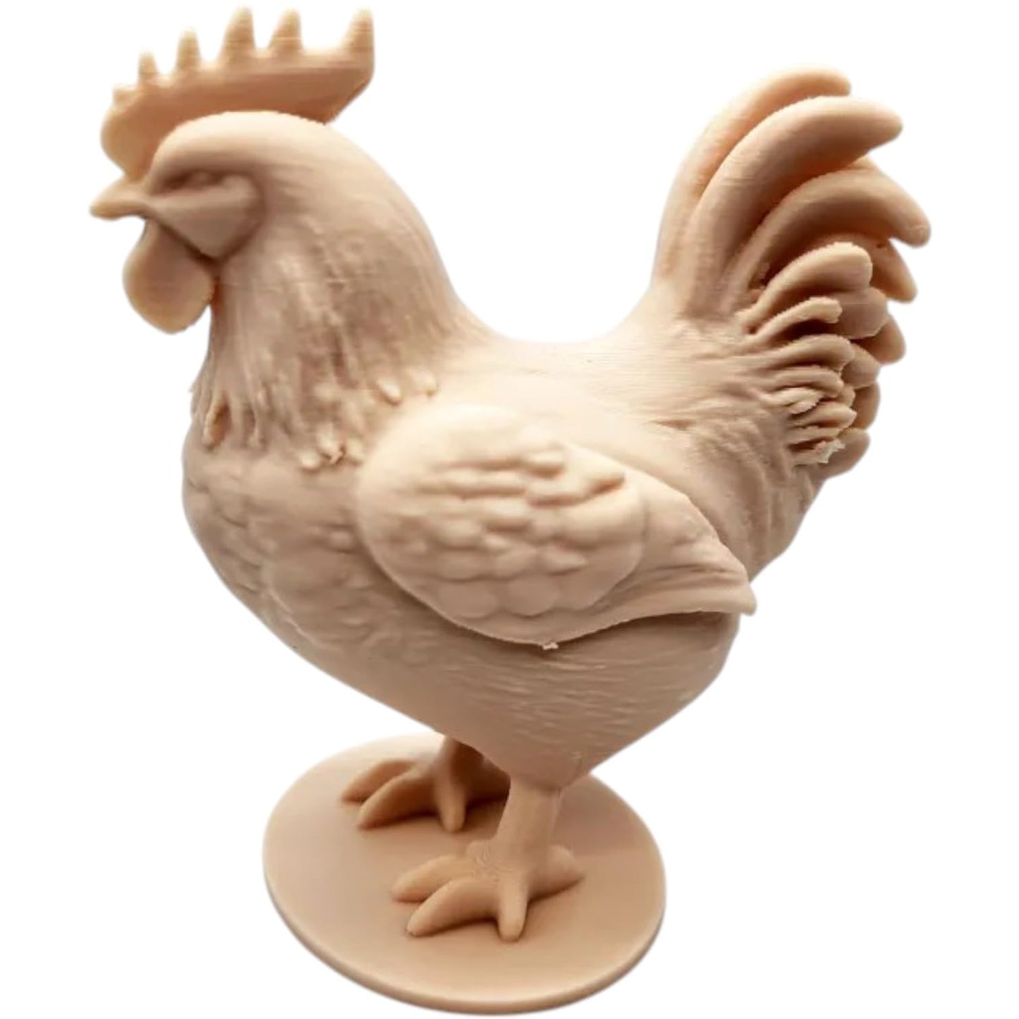 Realistic Chicken Miniature – Farmhouse Hen Figurine, Rustic Country-Style Shelf Décor Accent – 3D Printed in Canada