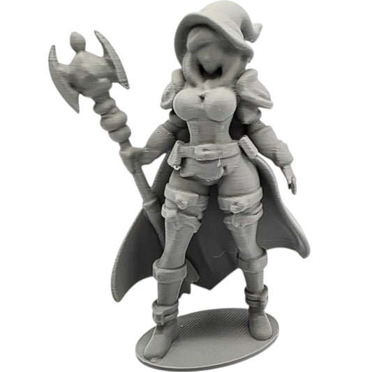 Fantasy Sorceress Figurine with Staff – Arcane Mage Bust for RPG Display & Collector Shelves – 3D Printed in Canada