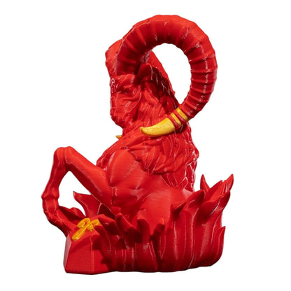 Aries Zodiac Ram Figurine – Bold Fire Element Astrology Decor Sculpture for Desk, Shelf, or Altar – 3D Printed in Canada