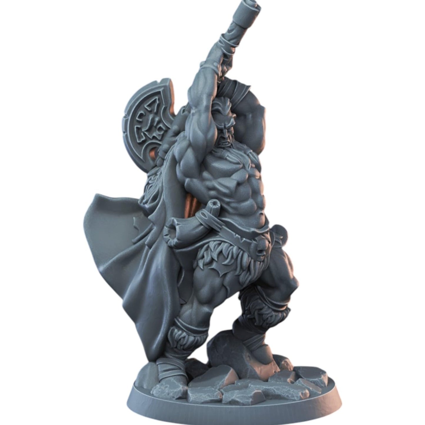 Barbarian Warband – Set of 5 Savage Warrior Miniatures with Axes for Fantasy Tabletop Battles, RPG Campaigns & Painting – 3D Printed in Canada