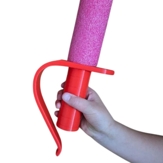 French Guard Pool Noodle Sword Handle – Elegant Foam Blade Hilt with Curved Knuckle Guard for LARP, Fencing Play & Cosplay – 3D Printed in Canada