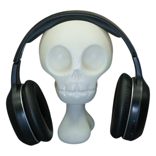 Skull Vise Headphone Stand – Minimalist Skull Display Holder for Headsets & Gaming Accessories – 3D Printed in Canada