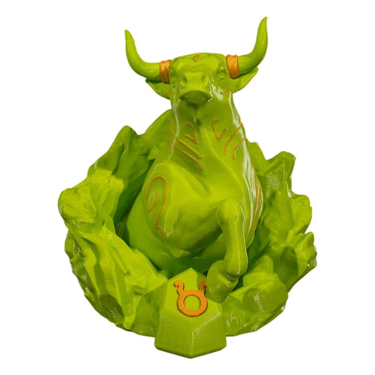 Taurus Zodiac Bull Figurine – Astrology Desk Statue for Earth Sign Decor, Spiritual Gifts & Birthday Collectibles – 3D Printed in Canada