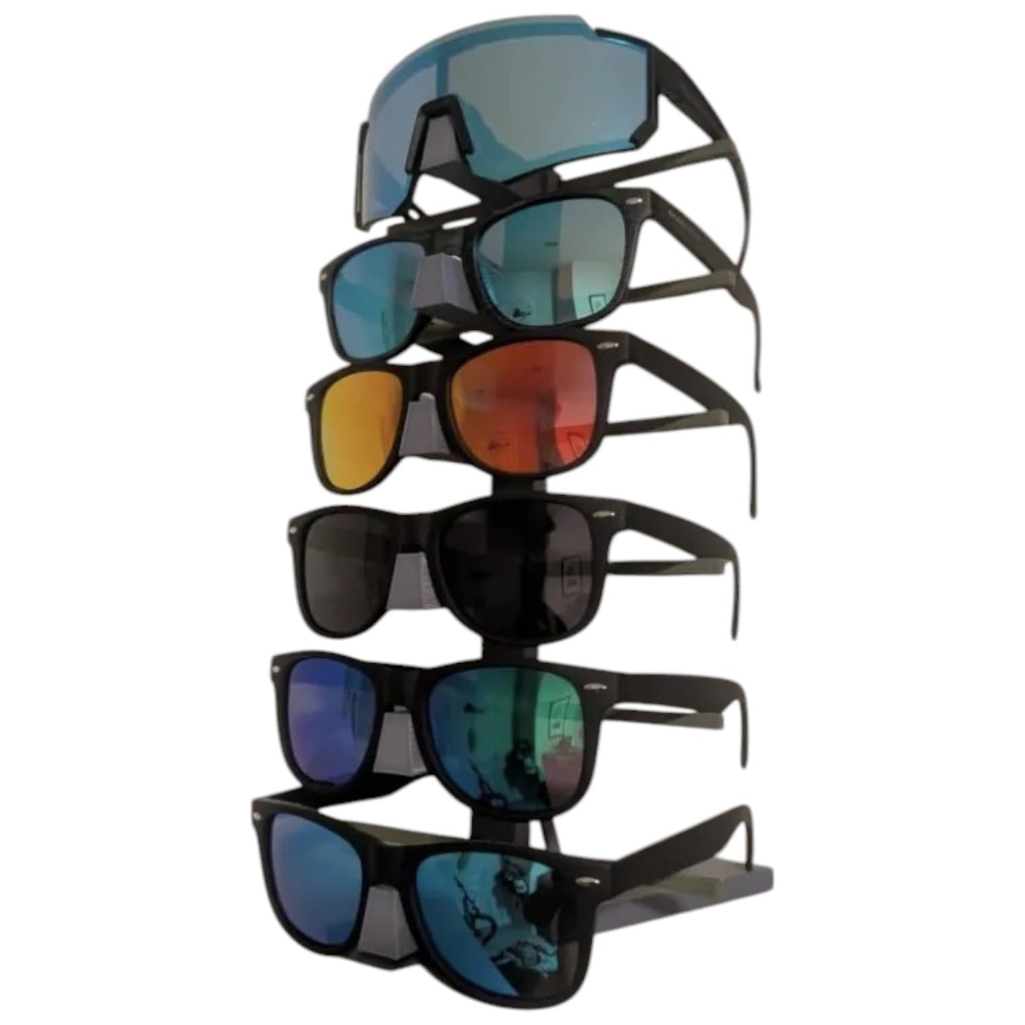Sunglasses Display Rack – Vertical Stand for Up to 7 Pairs of Glasses, Ideal for Eyewear Storage and Showcase – 3D Printed in Canada