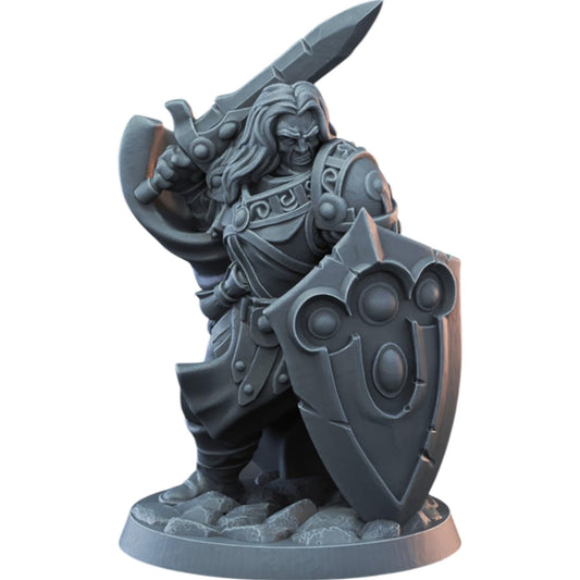 Paladin Warband – Set of 4 Fantasy Knight Miniatures with Swords & Shields for Tabletop Battles, RPG Campaigns & Painting – 3D Printed in Canada