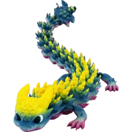 Long Bristleback Dragon – Fantasy Articulated Display Figure for Teens & Adults – 3D Printed in Canada
