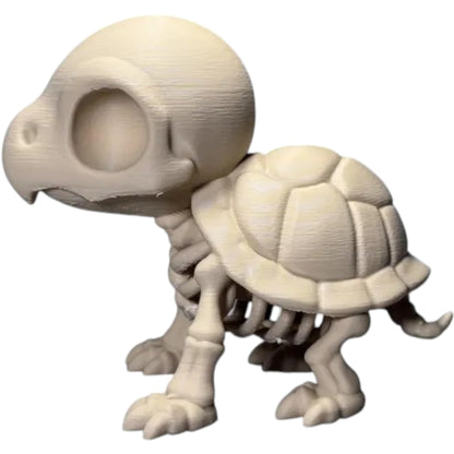 Chibi Skeleton Turtle Figurine – Cute Creepy Undead Reptile Collectible with Shell Detail for Display or Gothic Décor – 3D Printed in Canada