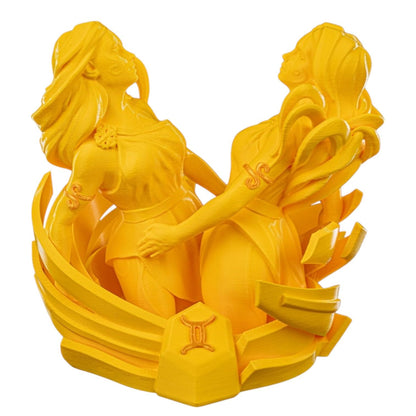Gemini Zodiac Figurine – Twin Sisters Astrological Sculpture for Horoscope Lovers, Celestial Collectors & Desk Décor – 3D Printed in Canada