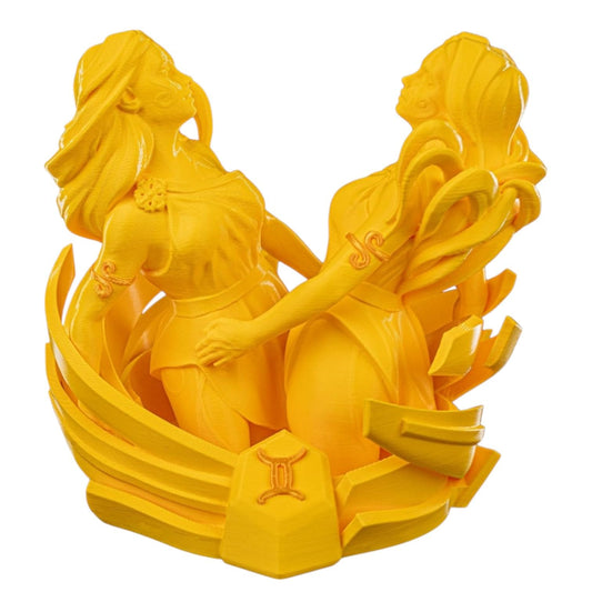 Gemini Zodiac Figurine – Twin Sisters Astrological Sculpture for Horoscope Lovers, Celestial Collectors & Desk Décor – 3D Printed in Canada