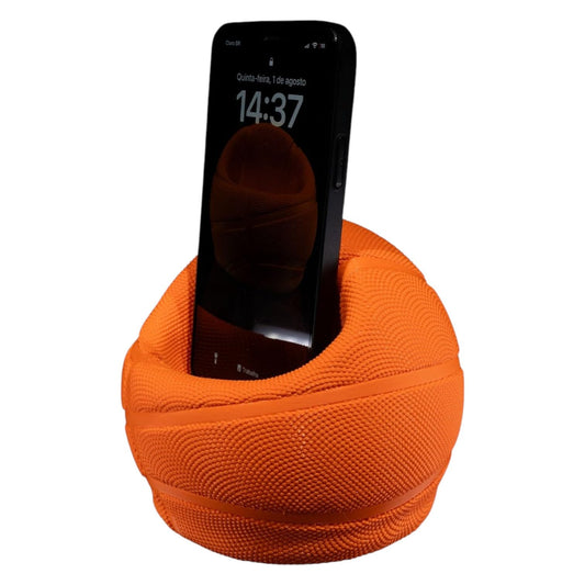 Basketball Phone Holder – Sports-Themed Desk Stand with Charging Slot – Functional Gift for Teens & Adults – 3D Printed in Canada