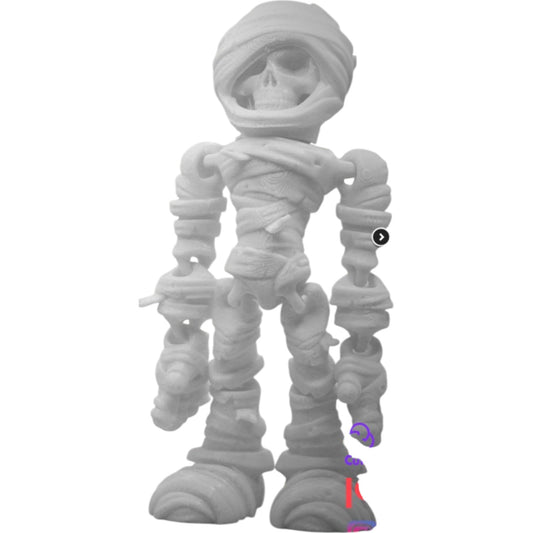 Articulated Mummy Figurine – 3D Printed DIY Paintable Undead Model for Halloween Displays, Shelf Décor & Collectible Crafting – 3D Printed in Canada