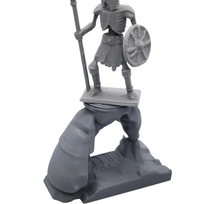 Rocky Arch Diorama Base with Standing Platform – Miniature Terrain Display for Fantasy or Historical Figurines – 3D Printed in Canada