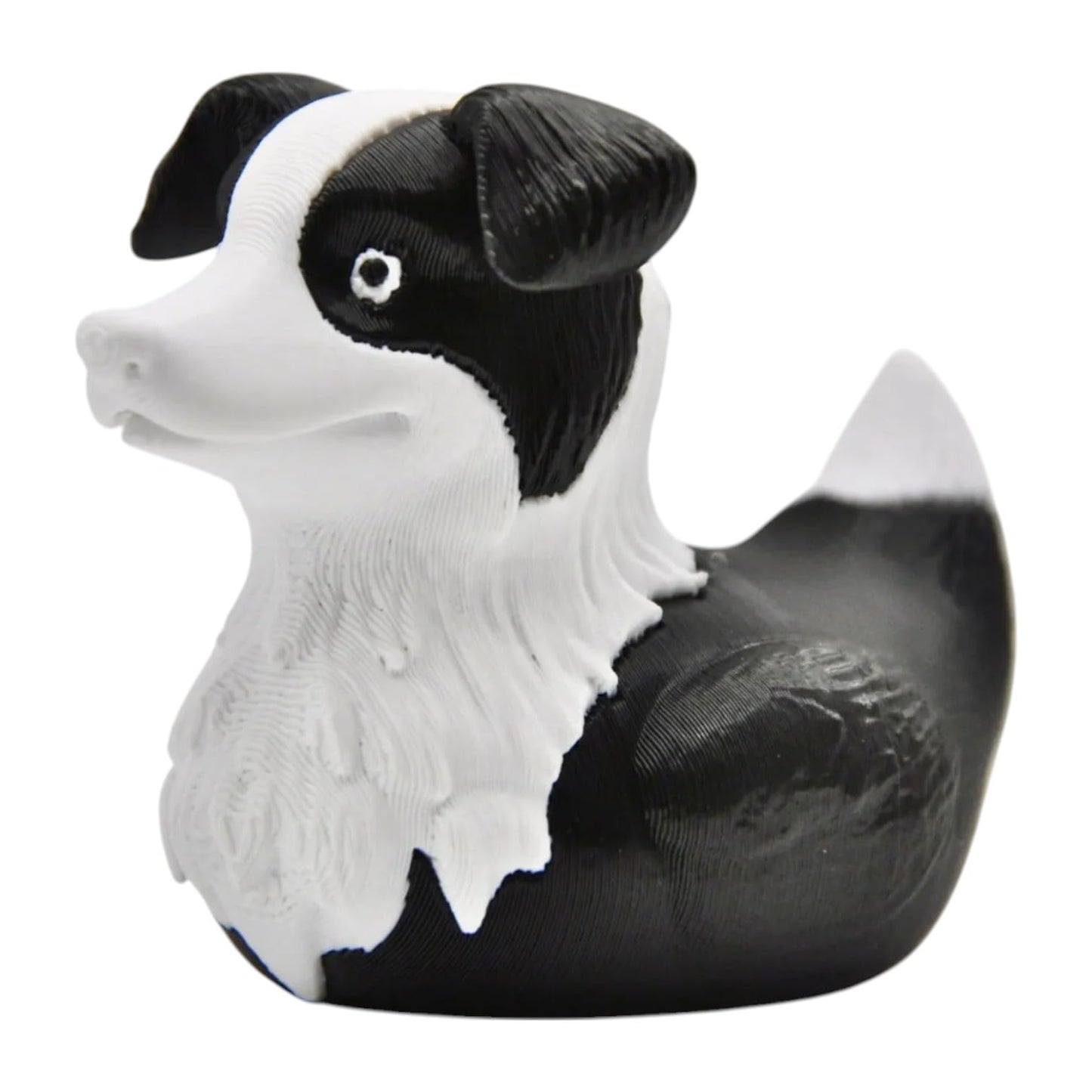 Border Collie Duck Figurine - Dashboard Duck for Cars & Jeeps, Cruise Duck for Hiding, Dog Lover Gift, Black & White Collectible Duck, Funny Car Decoration – 3D Printed in Canada