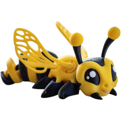 Articulated Honey Bee Figurine – Poseable 3D Printed Insect Desk Toy for Teens and Adults – Cute Collectible Bug Gift or Decor Accent – 3D Printed in Canada
