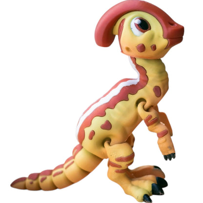 Adorable Articulated Parasaurolophus – Poseable Dinosaur Figurine with Movable Limbs for Teens & Adults – 3D Printed in Canada