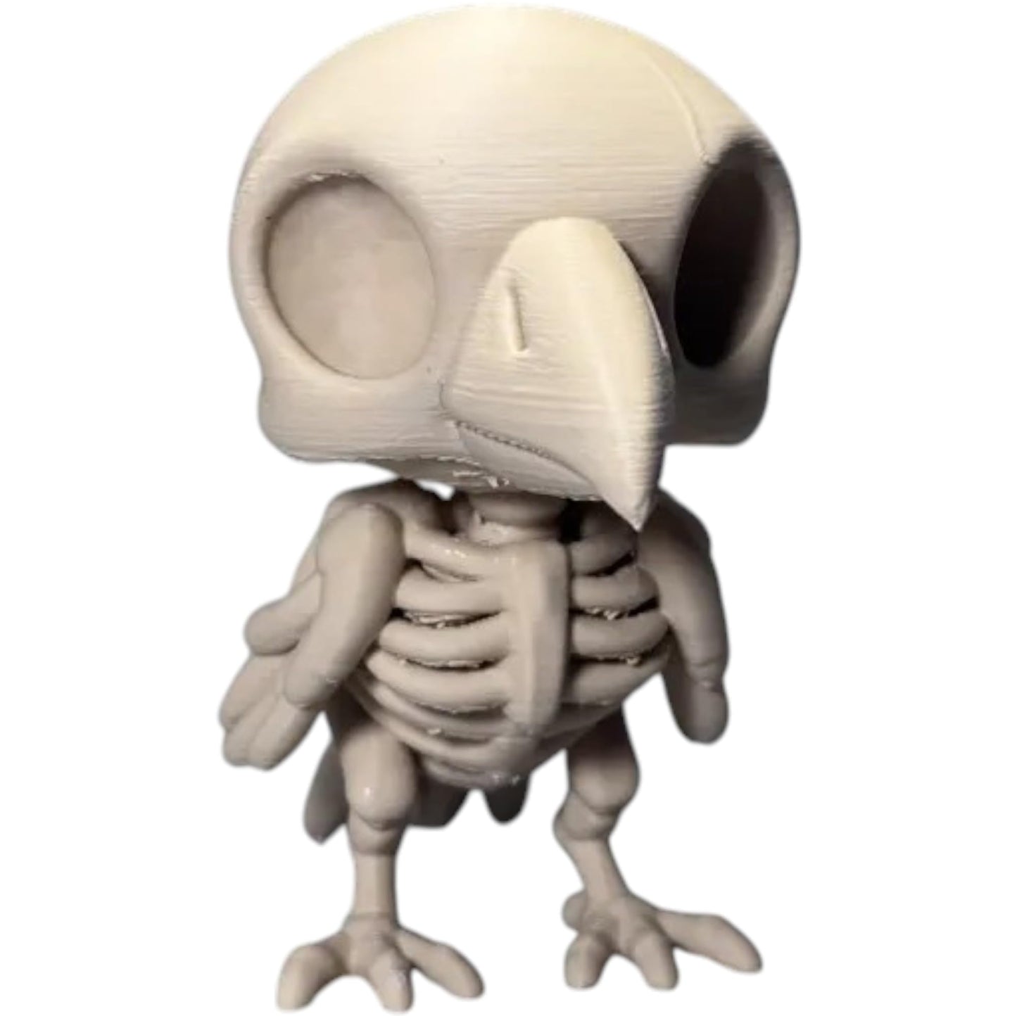 Chibi Skeleton Crow Figurine – Cute Creepy Undead Bird Collectible for Gothic, Halloween, or Desk Display – 3D Printed in Canada