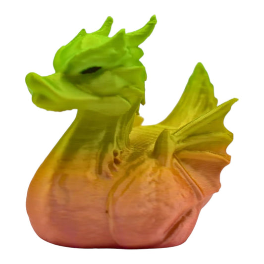 Dragon Duck Figurine - Fantasy Collectible Figurine Cruise Duck Hiding Gift 4x4 Decor – 3D Printed in Canada
