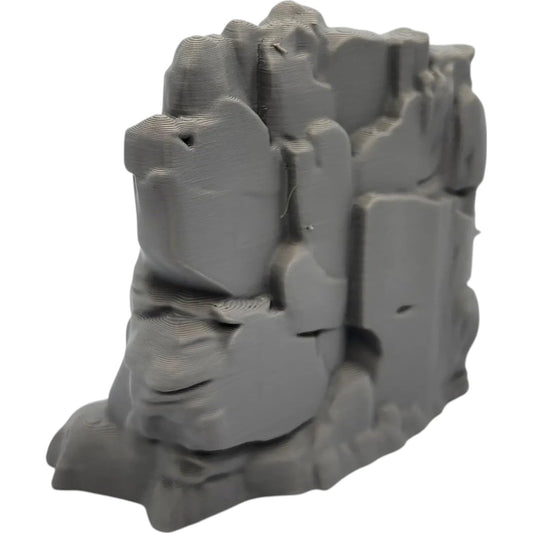 Rocky Outcropping Terrain Piece – 3D Printed Miniature Scenery for Tabletop RPGs, Dioramas & Wargaming Displays – 3D Printed in Canada