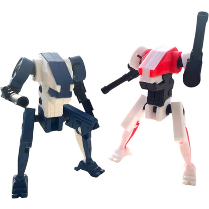 ORIAS Combat Mecha Model Kit by Kitcrafters – 8 Articulations with Dual Arm Cannons – Futuristic Scout-Class Robot for Display & Dioramas – 3D Printed in Canada