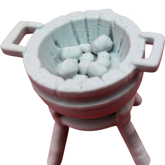 Small Iron Brazier Miniature – Fantasy Fire Pit Terrain for Tabletop RPGs & D&D – 3D Printed in Canada