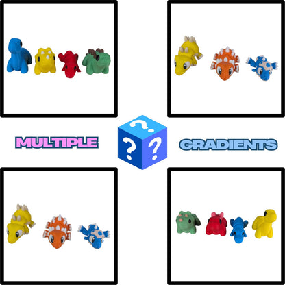Mystery Mini Dinosaur Blind Box Egg 5-Pack - 3D Printed Collectible Figurines - Articulated Dino Toys for Desk - Fidget Toys for Adults - Stress Relief for Anxiety, ADHD