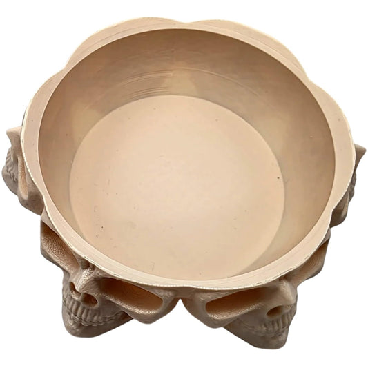 Six Skull Bowl – Gothic Skull Planter or Decorative Candy Dish for Horror Decor, Halloween Display, or Macabre Storage – 3D Printed in Canada