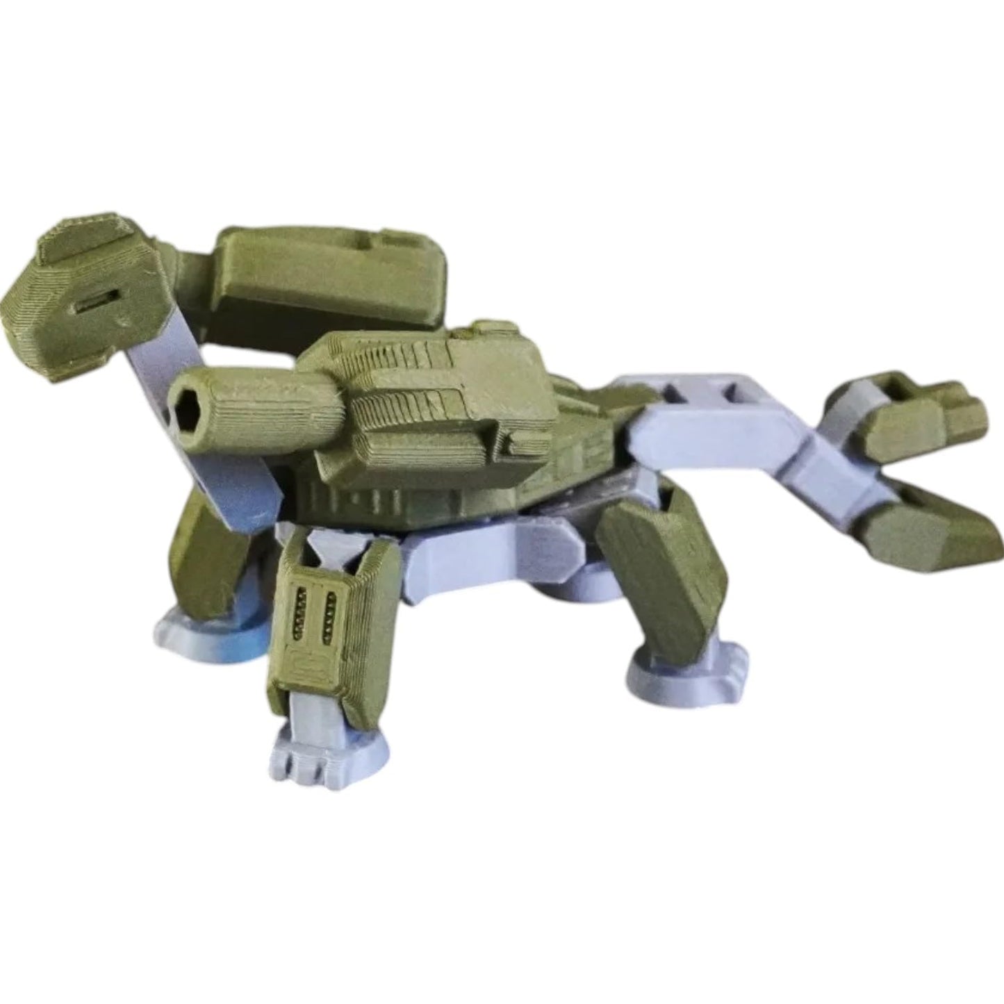 Long Neck Mecha Model Kit by Kitcrafters – Articulated Dino-Style Bot with Poseable Neck & Tail – Display Model for Sci-Fi Collectors – 3D Printed in Canada