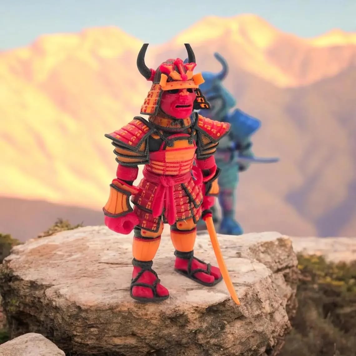 Articulated Samurai Figurine – Stunning 3D Printed Collectible – Iconic Warrior Design for Teens and Adults – 3D Printed in Canada