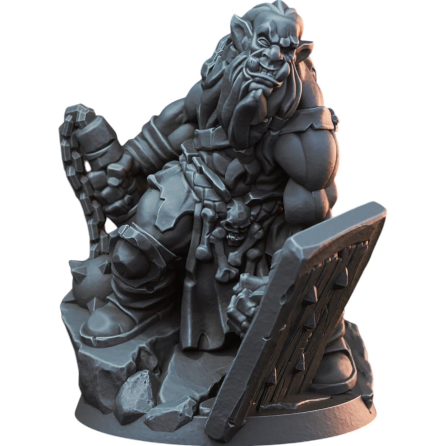 Orc War Band – Set of 8 Savage Warrior Miniatures with Mounts, Spears & Axes for Fantasy Tabletop Battles, RPG Campaigns & Painting – 3D Printed in Canada