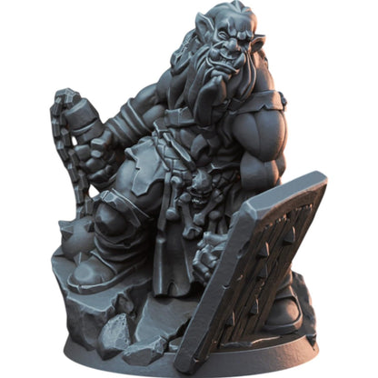 Orc War Band – Set of 8 Savage Warrior Miniatures with Mounts, Spears & Axes for Fantasy Tabletop Battles, RPG Campaigns & Painting – 3D Printed in Canada