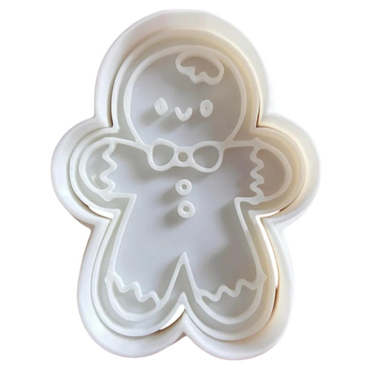 Gingerbread Man Cookie Cutter Set (3" 4" 5") – Holiday Character Cookie & Fondant Mold – 3D Printed in Canada