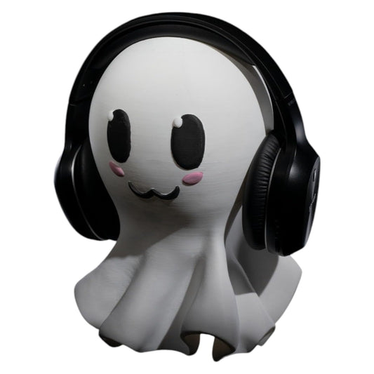 Gentle Ghost Headphone Holder – Cute Ghost Headset Stand for Gamers & Streamers – Kawaii Desk Accessory – 3D Printed
