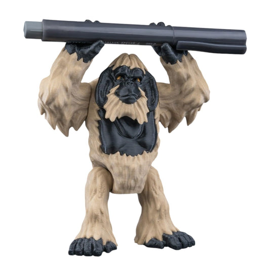 Orangu-pen Gorilla Figurine Pen Holder – Funny Jungle-Themed Desk Accessory & Collectible – Orangutan-Inspired Office Gift for Adults & Teens – 3D Printed in Canada