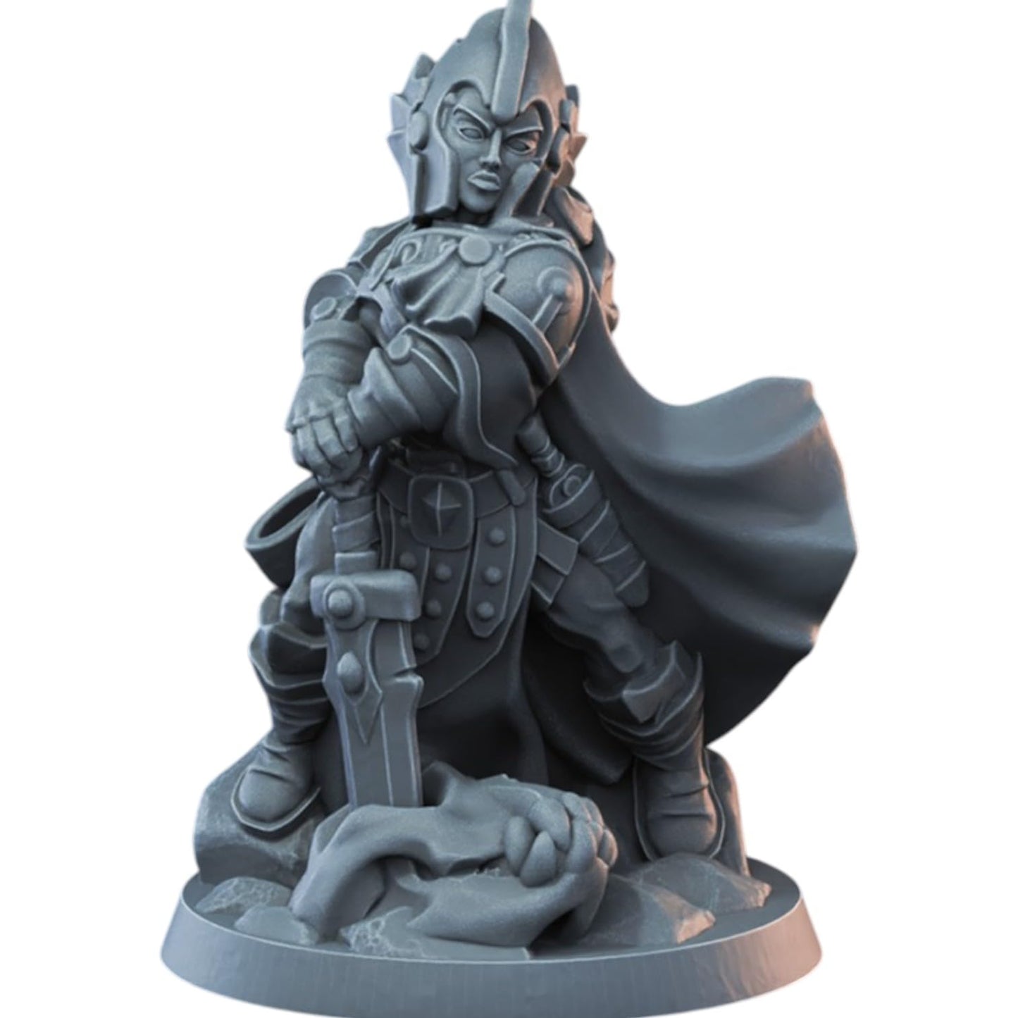 Paladin Warband – Set of 4 Fantasy Knight Miniatures with Swords & Shields for Tabletop Battles, RPG Campaigns & Painting – 3D Printed in Canada