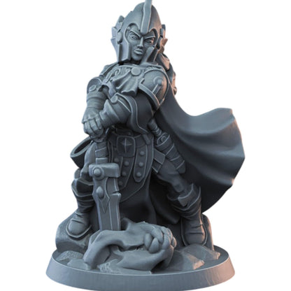 Paladin Warband – Set of 4 Fantasy Knight Miniatures with Swords & Shields for Tabletop Battles, RPG Campaigns & Painting – 3D Printed in Canada