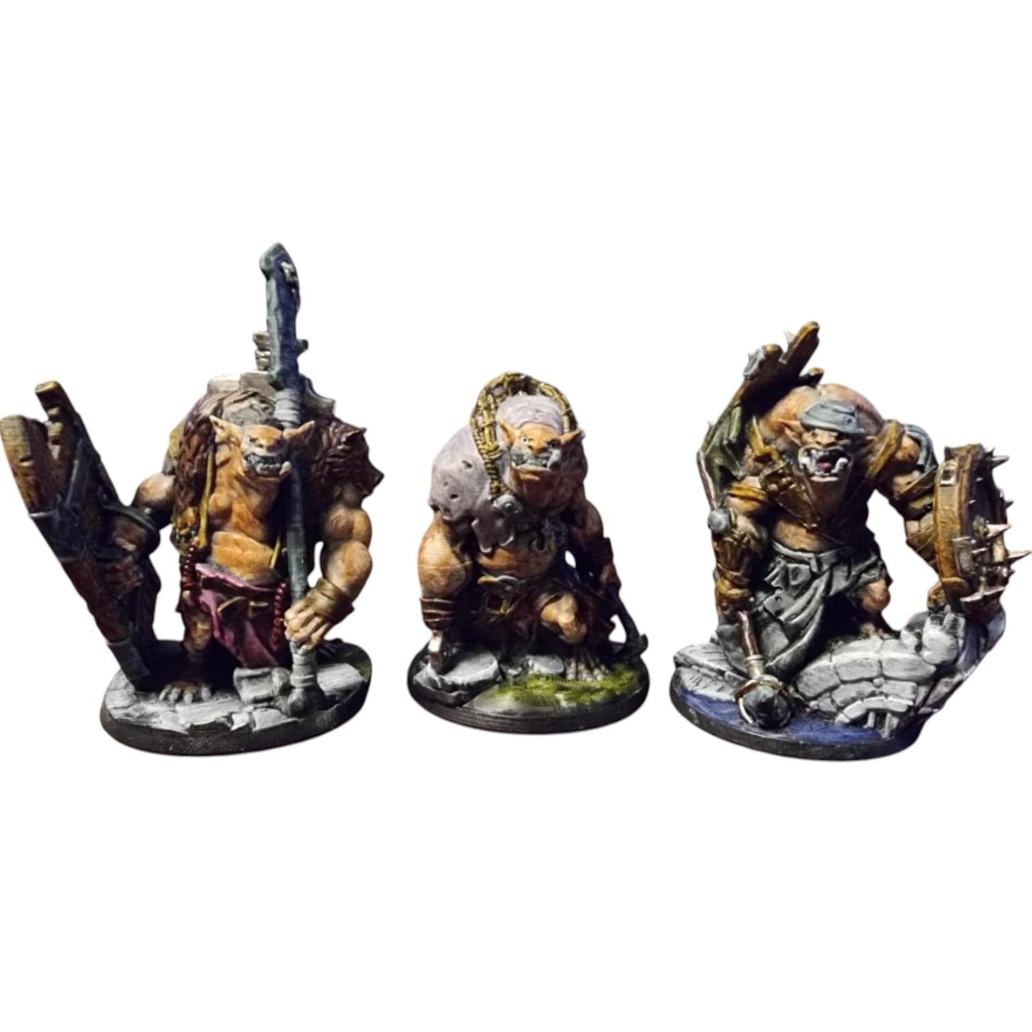 Mighty Ogres Miniature Set – Fantasy RPG & Wargaming Figures for Painting and Collectors – Detailed Resin Models – 3D Printed in Canada