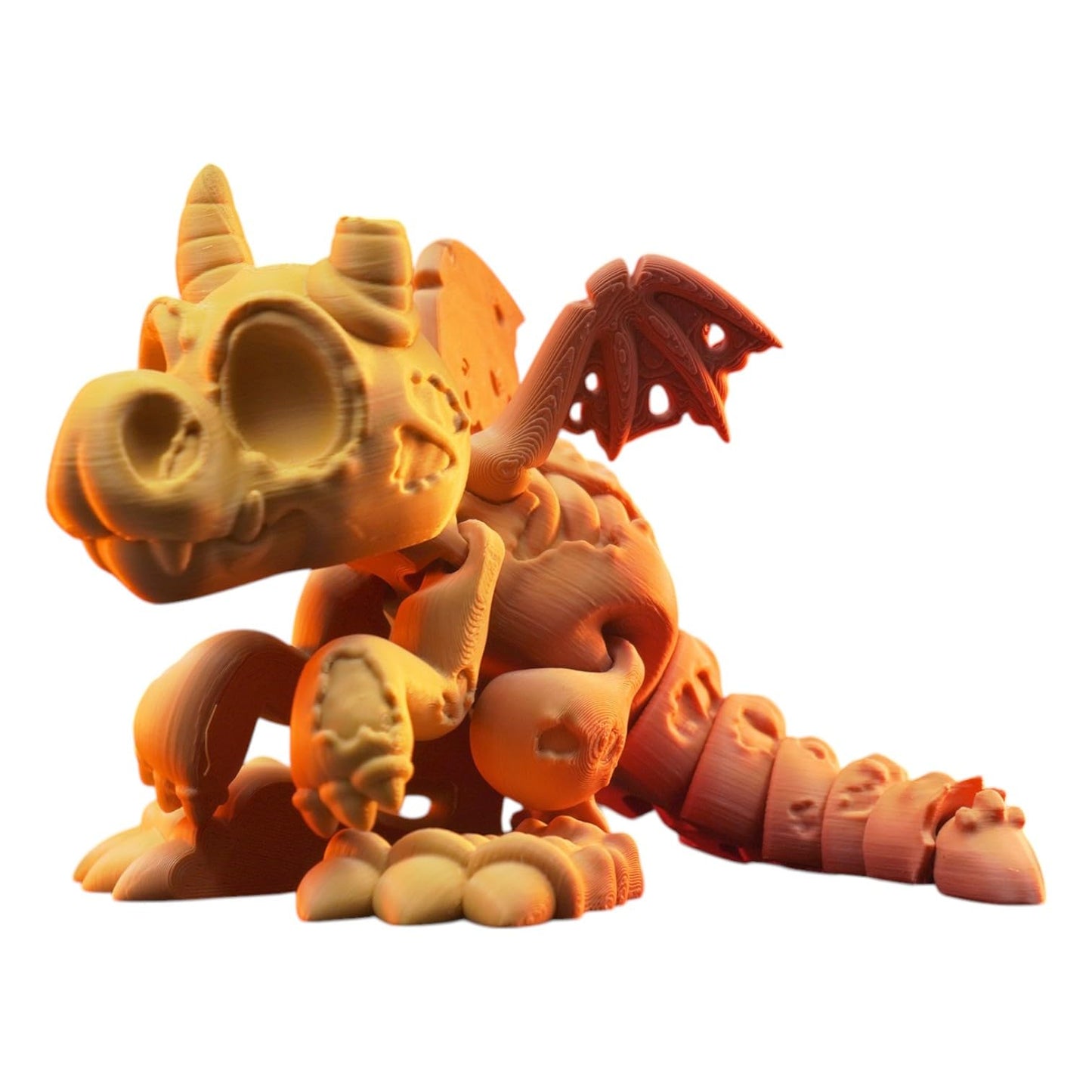 Skeleton Baby Wyvern – Articulating Figurine – Eco-Friendly PLA – Mythical Dragon Collectible & Stress Relief Toy for Teens & Adults – 3D Printed in Canada