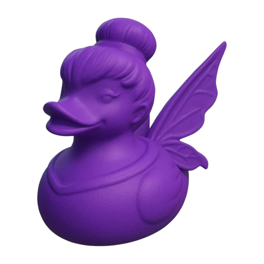 Magical Fairy Duck Figurine – Whimsical Fantasy Duck with Wings, Collectible Shelf Decor, Purple Fairy Rubber Duck Style – 3D Printed in Canada