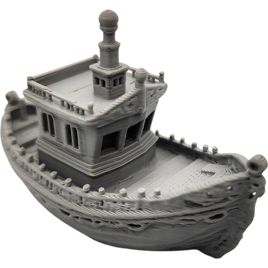 High Detail Benchmark Boat Miniature – Precision Test Model for 3D Printer Calibration, Display & Functional Showcase – No Supports – 3D Printed in Canada
