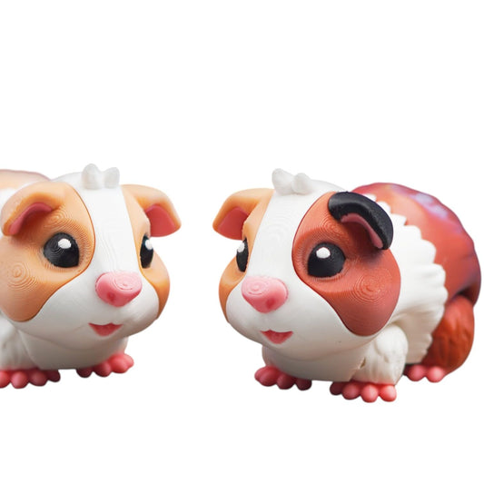 Guinea Pig Figurine – Articulated Collectible Companion for Painting, Display, or Desk Décor – 3D Printed in Canada