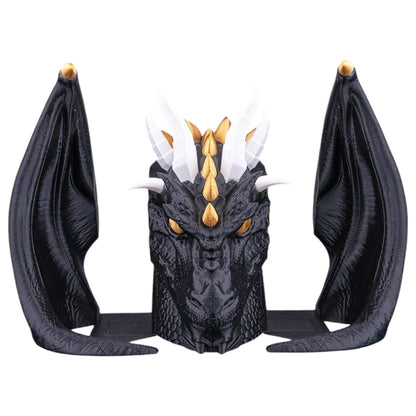 End of The Hoard Bookend Dragon Bookend – Gothic Shelf Holder – Creepy Halloween Home Décor – 3D Printed in Canada