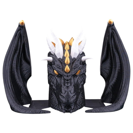 End of The Hoard Bookend Dragon Bookend – Gothic Shelf Holder – Creepy Halloween Home Décor – 3D Printed in Canada